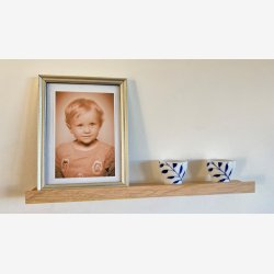 Gallerihylde, massiv eg, 40cm