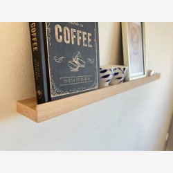 Gallerihylde, massiv eg, 60cm